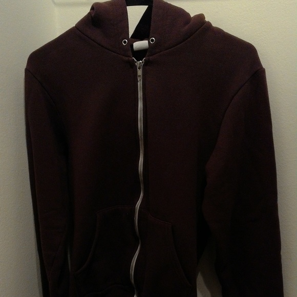 American Apparel in Burgundy/maroon Zipper Sweater - Picture 1 of 7